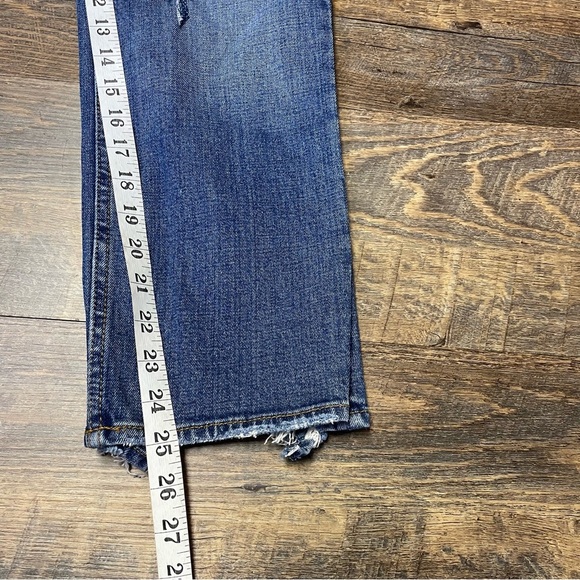 Abercrombie & Fitch Ultra High Rise Ankle Straight Distressed Curve Love 25/0S - Picture 8 of 10